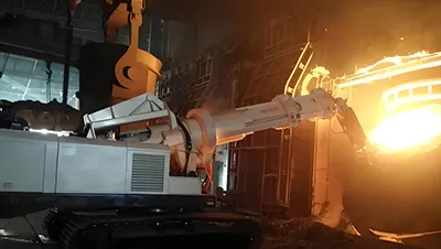 Diafragma de caucho para máquinas de desmontaje de hornos en plantas siderúrgicas